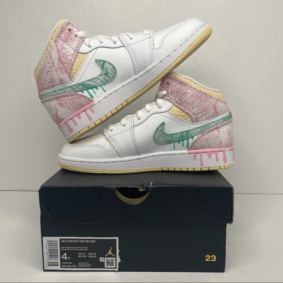 Nike Air Jordan 1 Retro Mid SE GS “Ice Cream” NEW - Picture 4 of 4